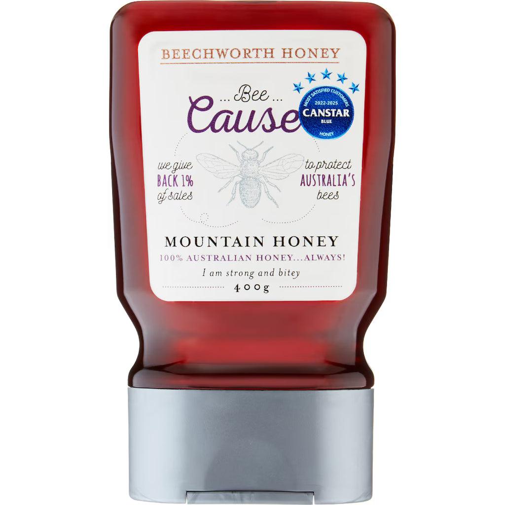 Beechworth 100% Australian Bee Cause Mountain Honey Squeeze 400g