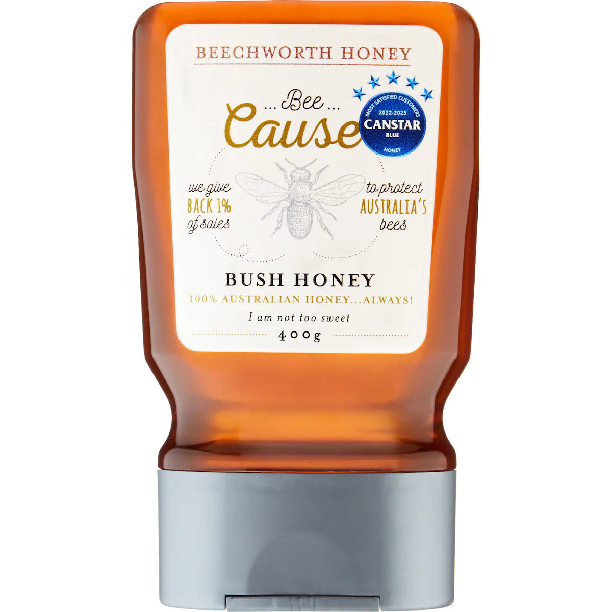 Beechworth 100% Australian Bee Cause Bush Honey Squeeze 400g