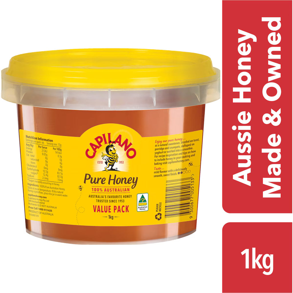 Capilano 100% Pure Australian Honey Pail 1kg