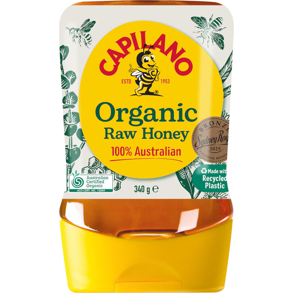 Capilano 100% Pure Australian Honey Organic Raw Squeeze 340g